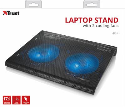TRUST Notebook Cooling Stand With dual Fans - Azul