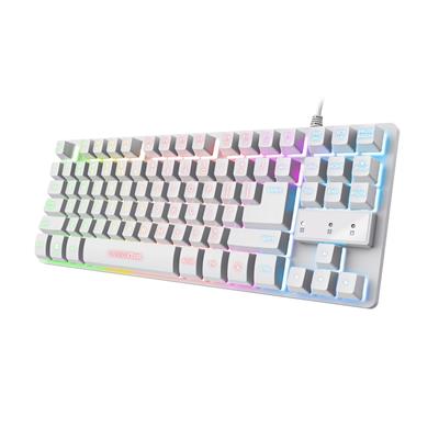 TRUST GAMING/Teclado GXT 833W Thado Metal/iluminado/USB White