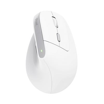 Mouse Inalambrico Ergonomico Recargable Trust Bayo II Blanco