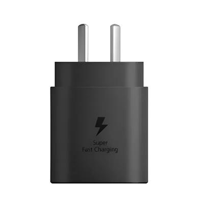 Cargador de pared Samsung de 45w con entrada USB-C </br>
Recarga super rapida (PD 3.0 PPS Max 45 W)</br>
Compatible con dispositivos que utilicen Android y IOs</br>
INPUT 100-240 V-50-60 Hz 0.7A</br>
OUTPUT  (PDO) 5.0 V=3.0A o 9.0V=2.77A</br>
PPS 3.3-5.9 V=3.0 Aor 3.3-11.0V=2.25A