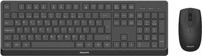 Kit Teclado + Mouse Inalambrico Philips Serie 3000 Usb - 1600dpi 104 Teclas - Negro