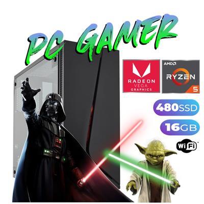 PC GAMER AMD RYZEN 5 5600G - 16GB - SSD 480GB - FUENTE GIGABYTE 650 - GABINETE GIGABYTE C200G - WIFI - FREEDOS