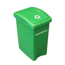 ITALIMPIA PAPELERA VAIVEN TAPA PLANA 35 ROJO